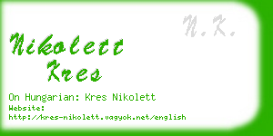 nikolett kres business card